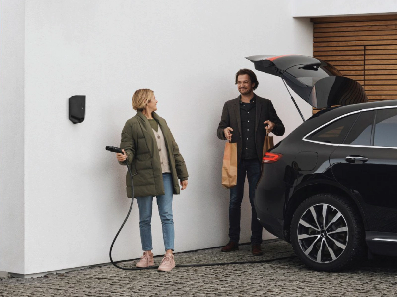 ev charger outside a home